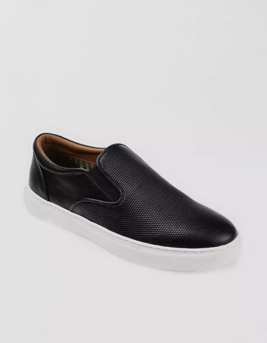 Chaussures Casual American Eagle Thomas & Vine Conley Larges Largeur Cuir Sneaker Noir Homme | CJQ-30352456